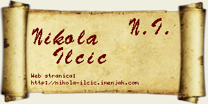 Nikola Ilčić vizit kartica